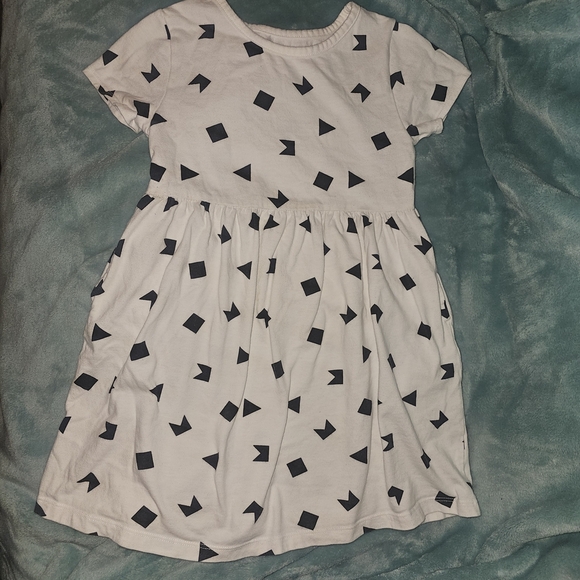 Wonder Nation Black and White A-Line Dress Short Sleeve Casual - Picture 3 of 6
